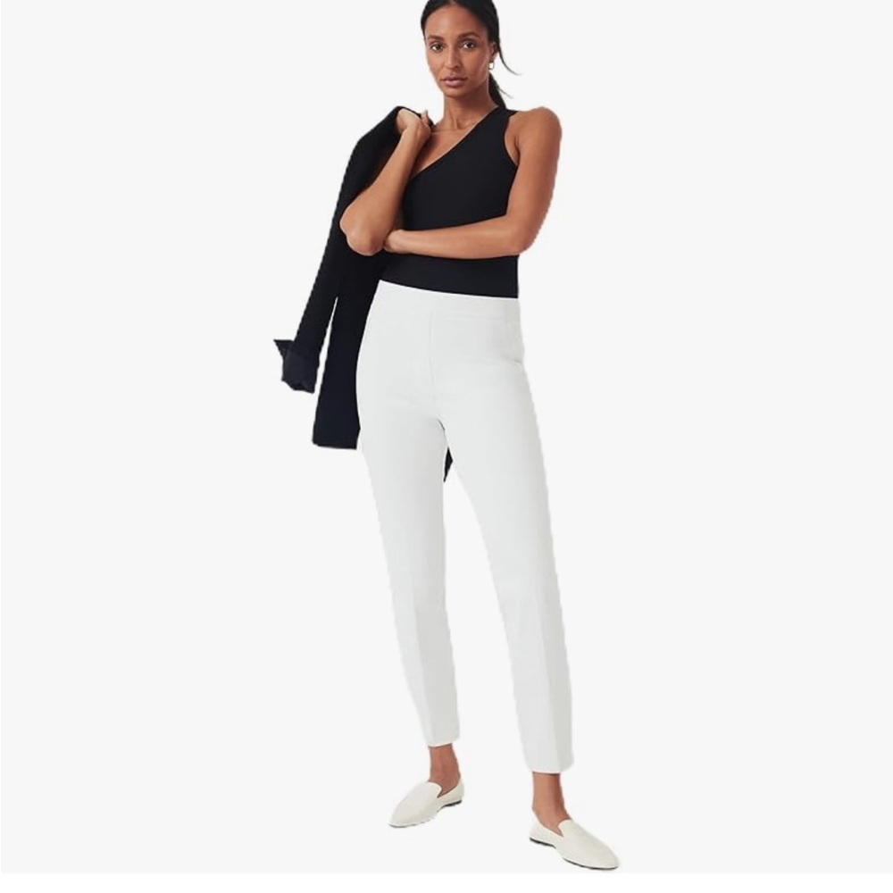 Spanx On-the-Go ankle slim straight pants with Ultimate Opacity Technology.